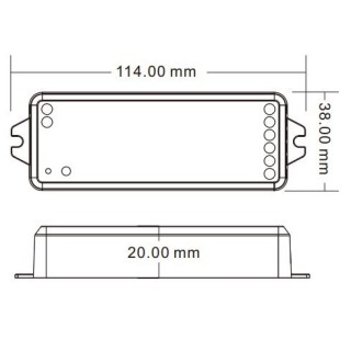 SkyDance V2-S Sterownik LED 2.4Ghz CCT Tunable White (WW+CW, 2-żyłowy)
