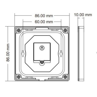 SkyDance TW2-4 W dotykowy panel ścienny CCT RF 2.4GHz, 4 strefy Biały