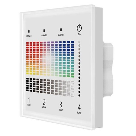 TD4-4SH dotykowy panel ścienny DALI MASTER RGBW 4 strefy, DT6 / DT8 Biały