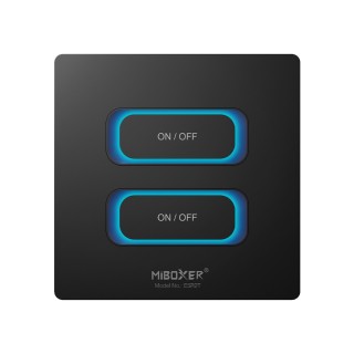 MiBoxer ESR2T-B - Inteligentny przełącznik 2-GANG 2.4GHz + 230V Czarny