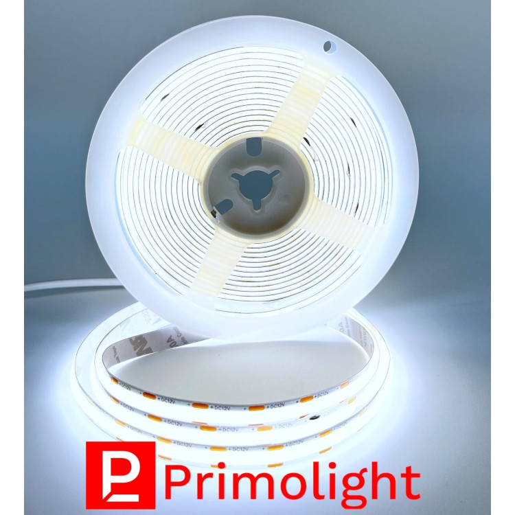 Primolight Taśma LED COB 12V 6000K 10W/m 320led/m 1000-1100lm/m S8 IP20 5m