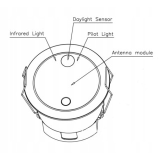 Czujnik ruchu mikrofalowy Merrytek MSA055 DALI 2.0