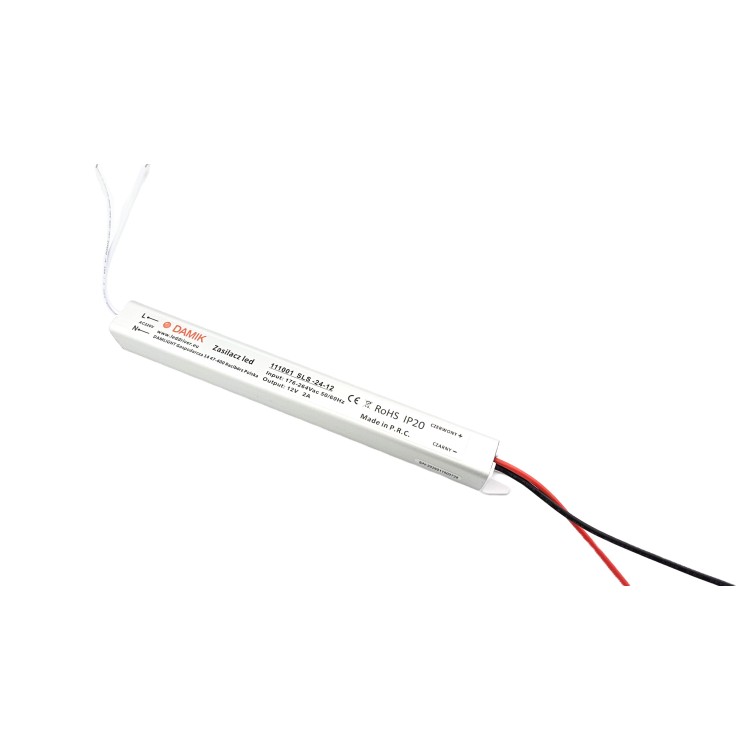 Zasilacz do taśm LED DAMIK SLS 24-12 Slim 12V 24W (2 A), 100-240V