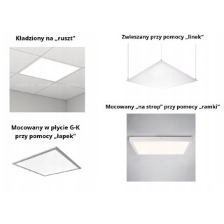 Panel LED Advanced kwadratowy Primolight 60 x 60 cm biały