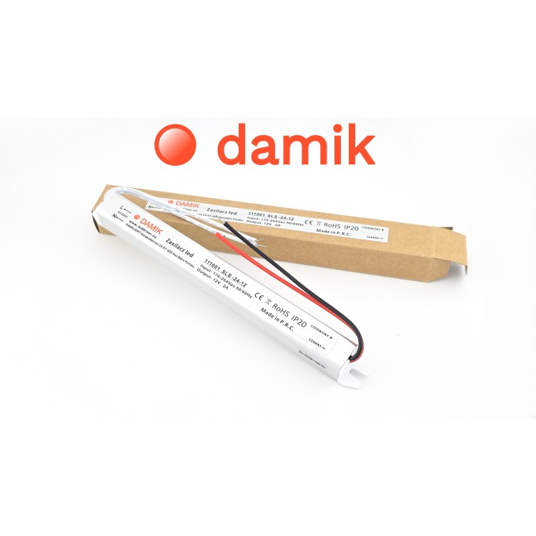 Zasilacz do taśm LED DAMIK SLS 24-12 Slim 12V 24W (2 A), 100-240V