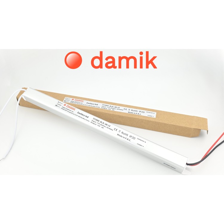 Zasilacz do taśm LED DAMIK SLS 48-12 Slim 12V 48W (4 A), 100-240V