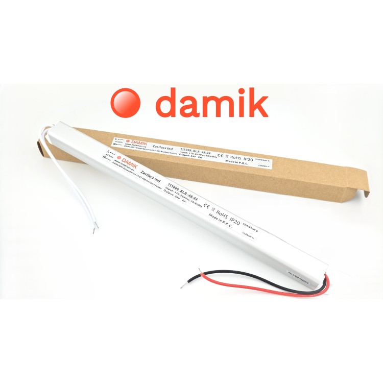 Zasilacz do taśm LED DAMIK SLS 48-24 Slim 24V 48W (2 A), 100-240V