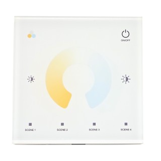 SkyDance T2-W Dotykowy panel ścienny CCT 2CH 12–48V DC (2×5A) Biały