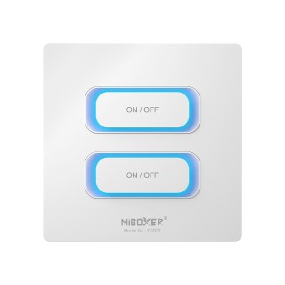 MiBoxer ESR2T-B - Inteligentny przełącznik 2-GANG 2.4GHz + 230V Czarny