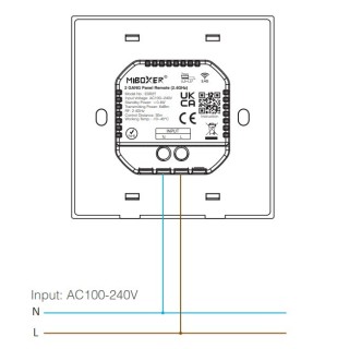 MiBoxer ESR2T-B - Inteligentny przełącznik 2-GANG 2.4GHz + 230V Czarny