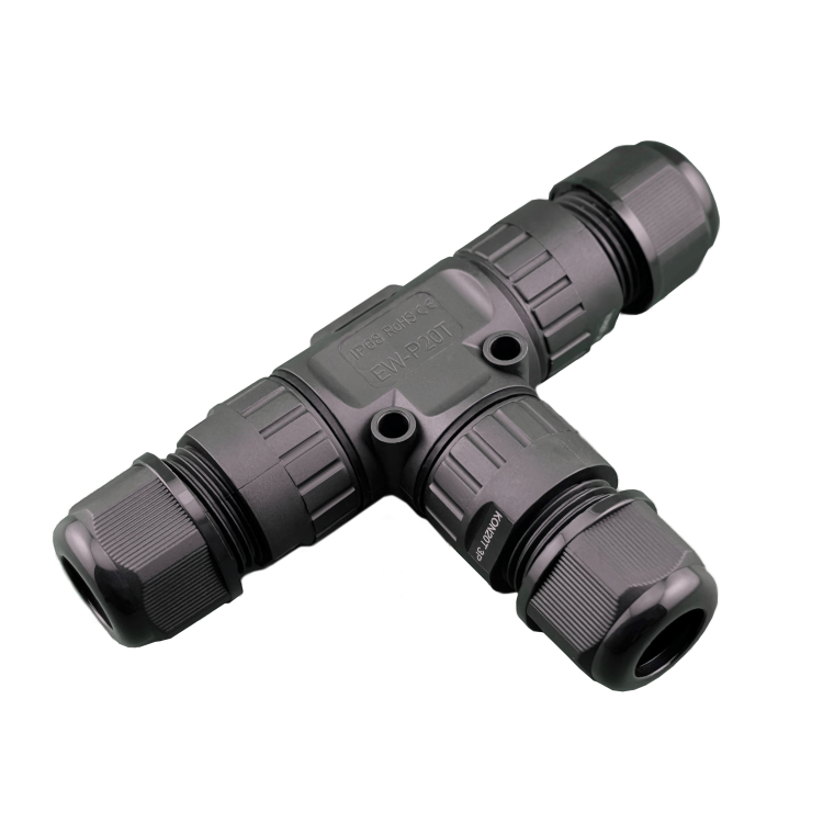 Damik KON20T 3PIN IP68 450V bezśrubowe wodoodporne złącze elektryczne mufa