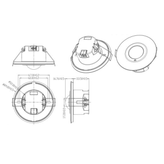 Nisko montowany czujnik ruchu PIR Merrytek MSA017D IR (wersja DALI2.0)