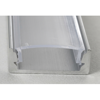 PrimoLight Profil aluminiowy anodowany slim 16x6mm srebrny klosz mleczny 2m