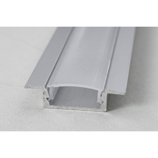 PrimoLight Profil aluminiowy wpuszczany 15x6mm srebrny klosz mleczny 2m