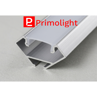PrimoLight Profil aluminiowy narożny 18x18mm srebrny klosz mleczny 2m