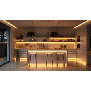 PrimoLight Profil aluminiowy narożny 18x18mm srebrny klosz mleczny 2m