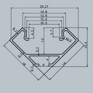 PrimoLight Profil aluminiowy narożny 18x18mm srebrny klosz mleczny 2m