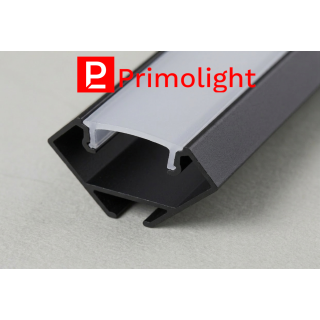 PrimoLight Profil aluminiowy narożny 18x18mm srebrny klosz mleczny 2m