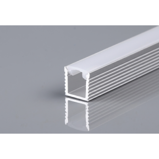 PrimoLight Profil aluminiowy wysoki 7,5x9mm srebrny klosz mleczny 2m