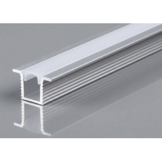PrimoLight Profil aluminiowy wpuszczany 13x9mm srebrny klosz mleczny 2m