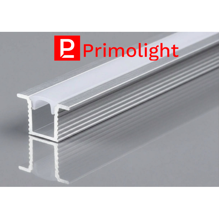 PrimoLight Profil aluminiowy wpuszczany 13x9mm srebrny klosz mleczny 2m