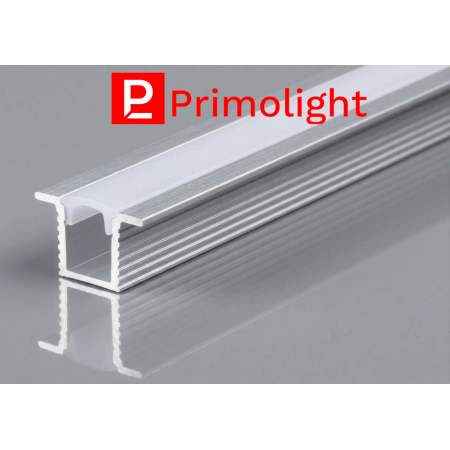 PrimoLight Profil aluminiowy wpuszczany 13x9mm srebrny klosz mleczny 2m