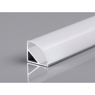 PrimoLight Profil aluminiowy narożny 13x13mm srebrny klosz mleczny 2m
