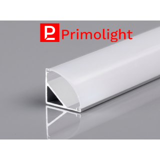 PrimoLight Profil aluminiowy narożny 13x13mm srebrny klosz mleczny 2m
