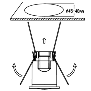 DAMIK IBIS 117360B Czujnik ruchu PIR podtynkowy 360° 800W CZARNY