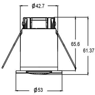 DAMIK IBIS 117360B Czujnik ruchu PIR podtynkowy 360° 800W CZARNY