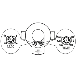 DAMIK IBIS 117360B Czujnik ruchu PIR podtynkowy 360° 800W CZARNY