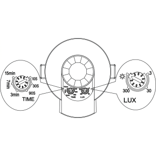DAMIK HAWK 119360W Czujnik ruchu PIR podtynkowy 360° 800W BIAŁY