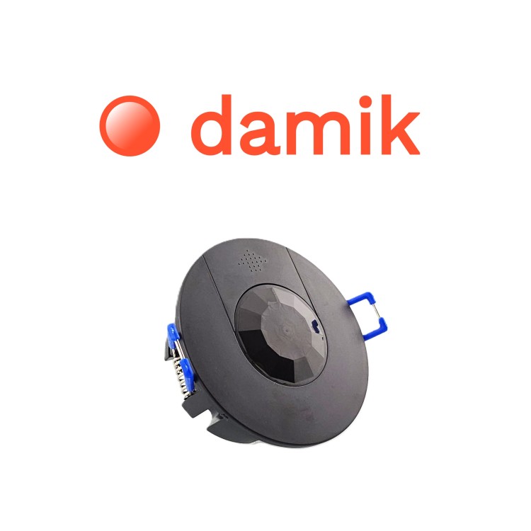 DAMIK HAWK 119360B Czujnik ruchu PIR podtynkowy 360° 800W CZARNY
