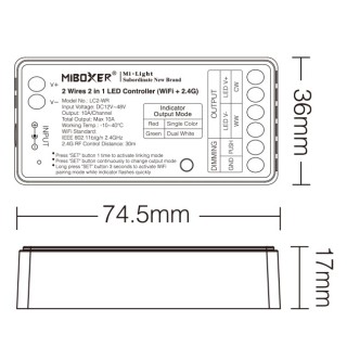 MiBoxer LC2-WR LED Controller - leddriver.eu