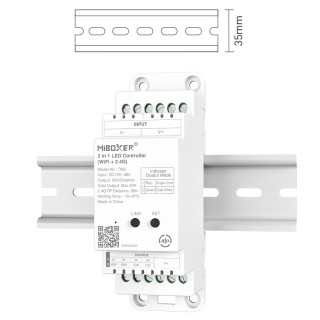 Sterownik LED MiBoxer TW2 na szynę DIN- leddriver.eu