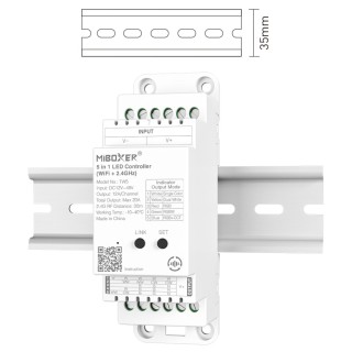 Sterownik LED MiBoxer TW5 na szynę DIN- leddriver.eu