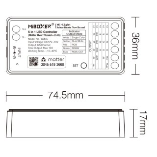 MiBoxer SMZ5 5in1 Matter over Thread LED controller - leddriver.eu