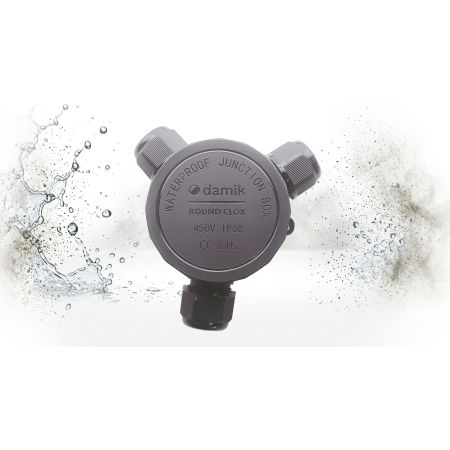 DAMIK ROUND CLOX 03T – IP68 450V Puszka Łączeniowa Hermetyczna Trójdrożna