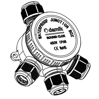 DAMIK ROUND CLOX 04A IP68 450V Puszka Łączeniowa Hermetyczna Czterodrożna