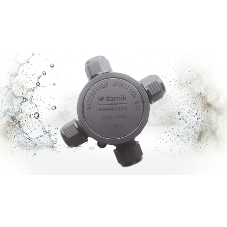 DAMIK ROUND CLOX 04TB IP68 450V Puszka Łączeniowa Hermetyczna Czterodrożna X