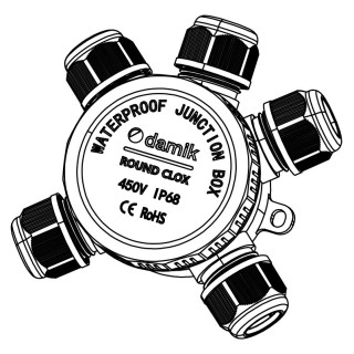 DAMIK ROUND CLOX 05T – IP68 450V Puszka Łączeniowa Hermetyczna Pięciodrożna