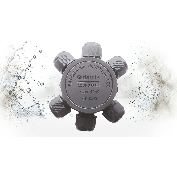 DAMIK ROUND CLOX 06T - IP68 450V Puszka Łączeniowa Hermetyczna Sześciodrożna