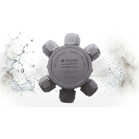 DAMIK ROUND CLOX 06T - IP68 450V Puszka Łączeniowa Hermetyczna Sześciodrożna