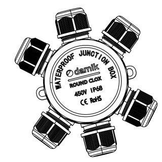 DAMIK ROUND CLOX 06T - IP68 450V Puszka Łączeniowa Hermetyczna Sześciodrożna